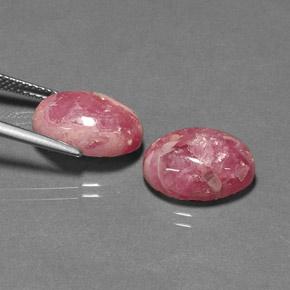 Gemas de rodocrosita multicolor natural de  ct, corte óvalo, opaco