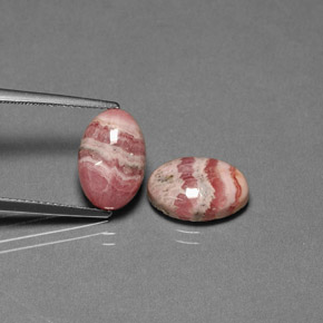 Gemas de Rodocrosita Multicolor natural de  ct, Corte Óvalo, Opaco