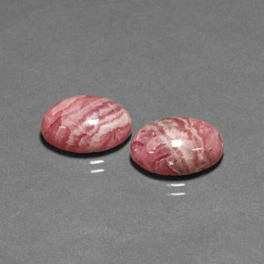 Gemas de rodocrosita multicolor natural de  ct, corte óvalo, opaco