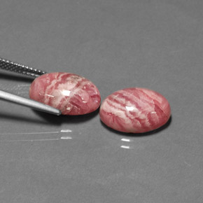Gemas de rodocrosita multicolor natural de  ct, corte óvalo, opaco