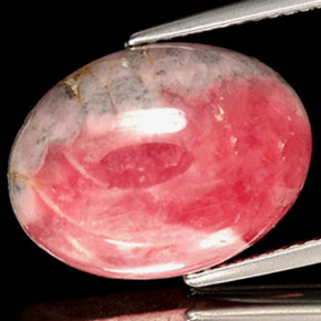 Rodocrosita multicolor natural de 12,48 ct, corte óvalo, opaco