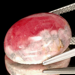 Rodocrosita multicolor natural de 12,48 ct, corte óvalo, opaco