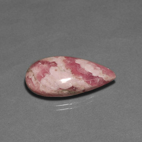 Rodocrosita multicolor natural de 22,58 ct, en forma de pera, opaco