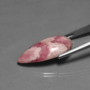 Rodocrosita multicolor natural de 22,58 ct, en forma de pera, opaco
