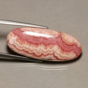 Rodocrosita multicolor natural de 29,84 ct, forma elegante, opaco
