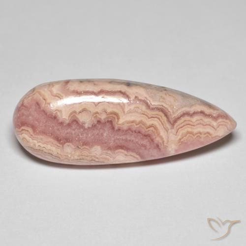 Rodocrosita Multicolor natural de 24.94 ct, En forma de pera, Opaco