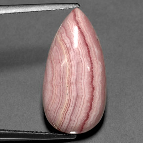 Rodocrosita rosa natural de 15,84 ct, en forma de pera, opaco