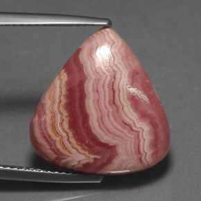 Rodocrosita multicolor natural de 13,15 ct, en forma de pera, opaco