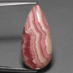 Rodocrosita multicolor natural de 12,62 ct, en forma de pera, opaco