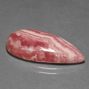 Rodocrosita multicolor natural de 12,62 ct, en forma de pera, opaco