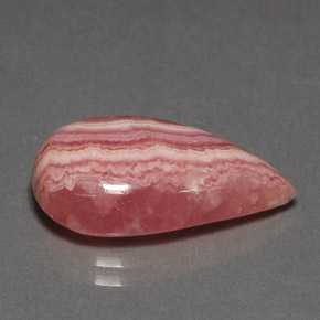 Rodocrosita multicolor natural de 10,33 ct, en forma de pera, opaco