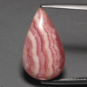 Rodocrosita multicolor natural de 10,33 ct, en forma de pera, opaco