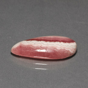 Rodocrosita multicolor natural de 5,98 ct, en forma de pera, opaco