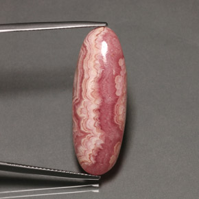 Rodocrosita multicolor natural de 19,58 ct, corte óvalo, opaco