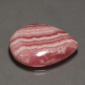 Rodocrosita multicolor natural de 25,43 ct, en forma de pera, opaco