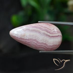 Rodocrosita Multicolor natural de 20.09 ct, En forma de pera, Opaco