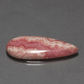 Rodocrosita rosa natural de 17,05 ct, en forma de pera, opaco