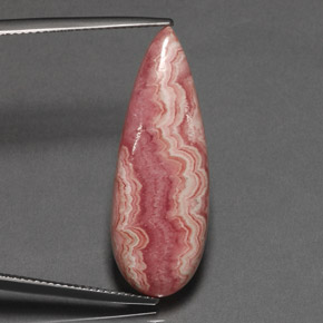 Rodocrosita rosa natural de 17,05 ct, en forma de pera, opaco