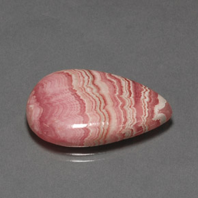 Rodocrosita multicolor natural de 23,85 ct, en forma de pera, opaco