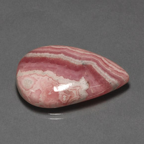 Rodocrosita multicolor natural de 32,62 ct, en forma de pera, opaco