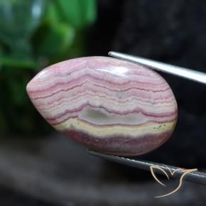 Rodocrosita Multicolor natural de 18.43 ct, En forma de pera, Opaco