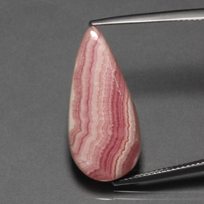 Rodocrosita multicolor natural de 14,00 ct, en forma de pera, opaco