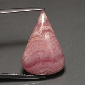 Rodocrosita rosa natural de 15,55 ct, en forma de pera, opaco