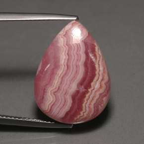 Rodocrosita multicolor natural de 18,30 ct, en forma de pera, opaco