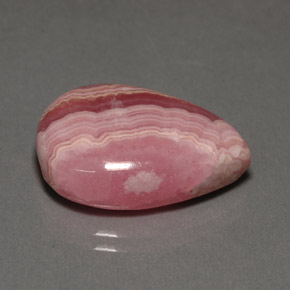 Rodocrosita multicolor natural de 18,30 ct, en forma de pera, opaco