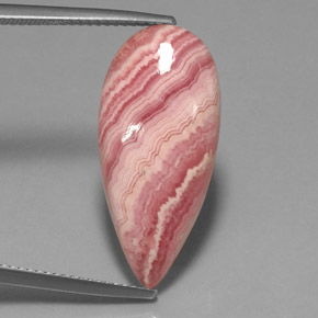 Rodocrosita multicolor natural de 12,16 ct, en forma de pera, opaco