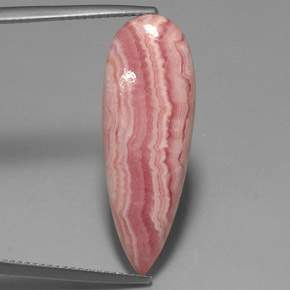 Rodocrosita rosa natural de 14,24 ct, en forma de pera, opaco