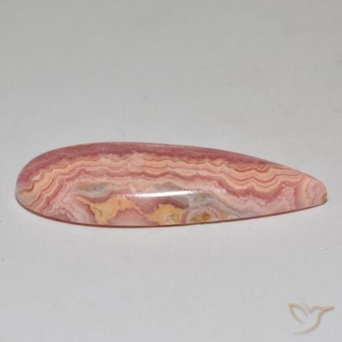 Rodocrosita Multicolor natural de 22.71 ct, En forma de pera, Opaco