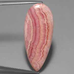 Rodocrosita multicolor natural de 24,97 ct, en forma de pera, opaco