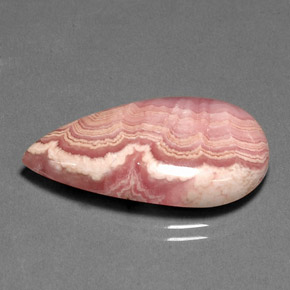 Rodocrosita multicolor natural de 22,38 ct, en forma de pera, opaco