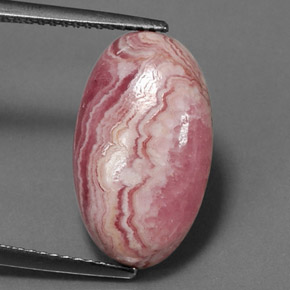 Rodocrosita multicolor natural de 9,12 ct, corte óvalo, opaco