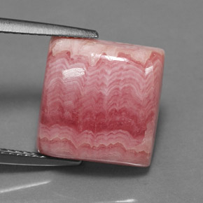 Rodocrosita multicolor natural de 10,17 ct, cuadrado, opaco
