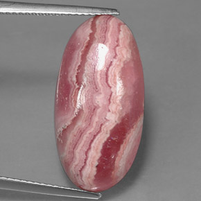 Rodocrosita multicolor natural de 15,90 ct, corte óvalo, opaco