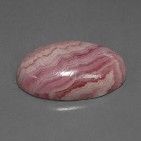 Rodocrosita rosa natural de 17,47 ct, corte óvalo, opaco