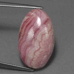 Rodocrosita rosa natural de 17,47 ct, corte óvalo, opaco