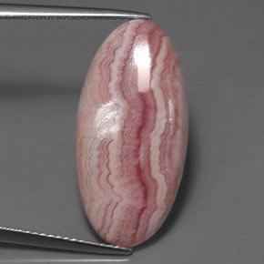 Rodocrosita rosa natural de 11,55 ct, corte óvalo, opaco