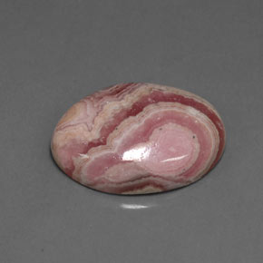 Rodocrosita multicolor natural de 13,31 ct, corte óvalo, opaco