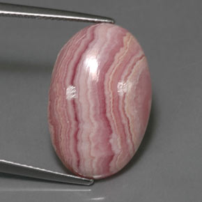 Rodocrosita rosa natural de 12,78 ct, corte óvalo, opaco