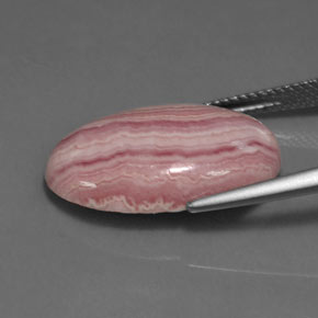 Rodocrosita rosa natural de 12,78 ct, corte óvalo, opaco