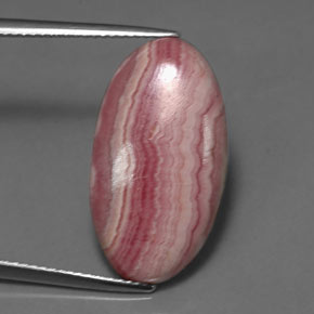 Rodocrosita rosa natural de 13,76 ct, corte óvalo, opaco
