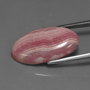 Rodocrosita rosa natural de 13,76 ct, corte óvalo, opaco