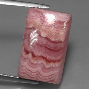 Rodocrosita multicolor natural de 15,96 ct, baguette, opaco