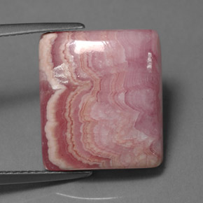 Rodocrosita rosa natural de 16,11 ct, baguette, opaco