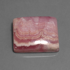 Rodocrosita rosa natural de 16,11 ct, baguette, opaco