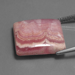Rodocrosita rosa natural de 16,11 ct, baguette, opaco