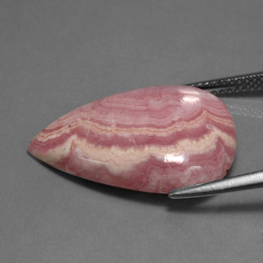 Rodocrosita rosa natural de 15,92 ct, en forma de pera, opaco